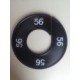 Maatring 9cm zwart/wit 56 